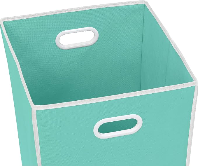 Simple Houseware Foldable Closet Laundry Hamper Basket, Turquoise - Image 2