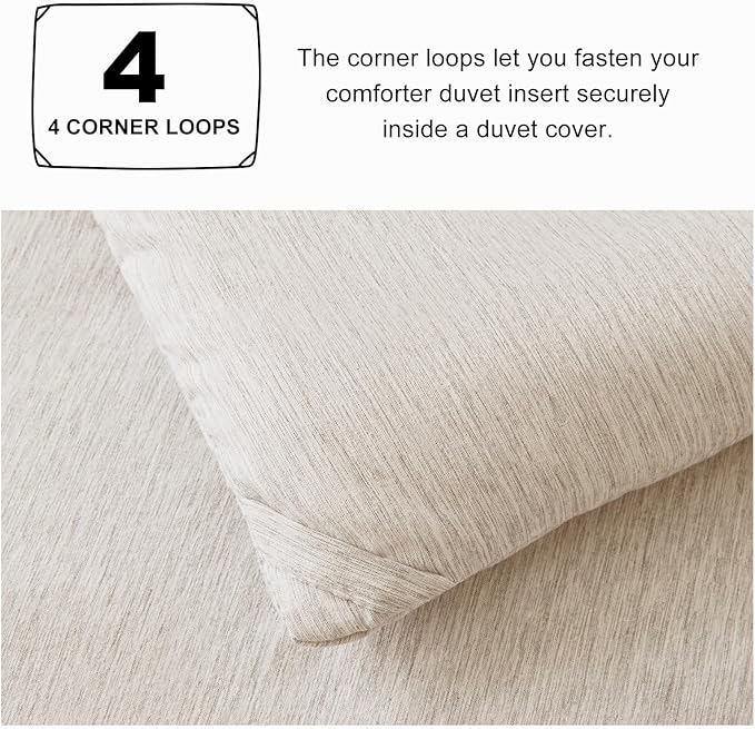 CozyLux Queen Size Comforter Set - 3 Pieces Beige Soft Luxury Cationic Dyeing Bedding Comforter for All Season, Breathable Lightweight Fluffy Boho Bed Sets with 1 Comforter and 2 Pillow Shams