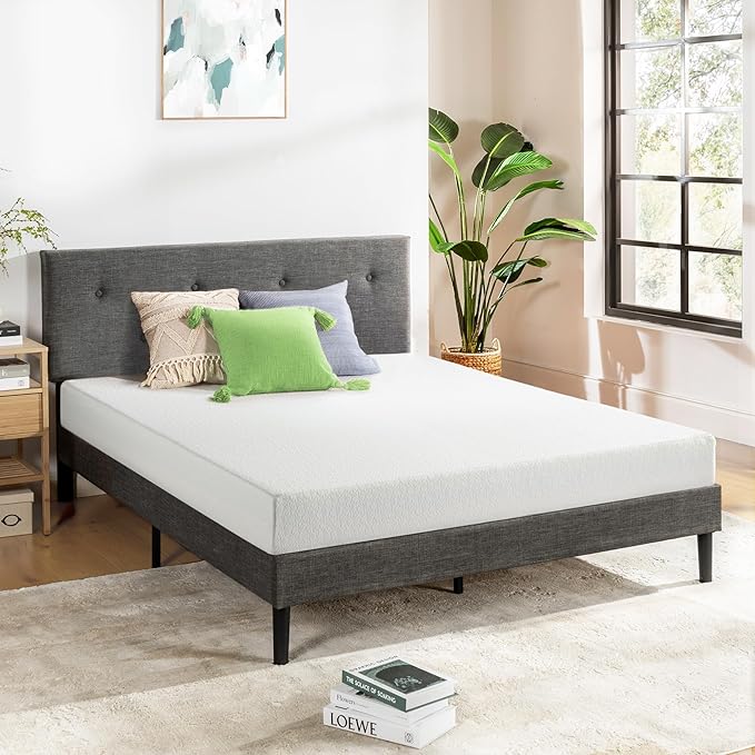 Best Price Mattres 6 inch Twin Mattress XL Long, Bed-In-A-Box, Green Tea Memory Foam,White