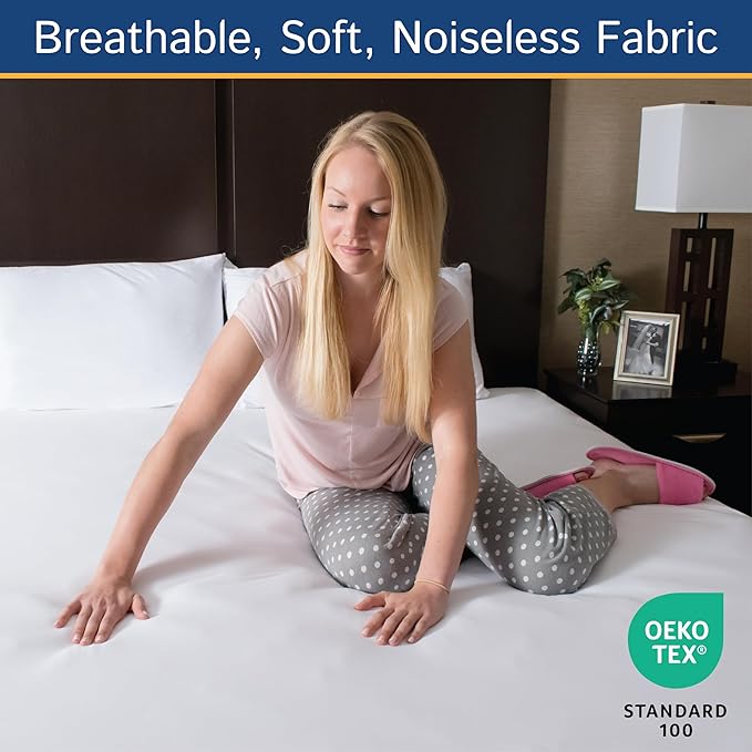 Split Cali King Mattress Encasement 36" x 84" (2PCs) - Waterproof Zippered Protector Hypoallergenic Premium Quality Deep Pocket Cover for Adjustable Beds and Split Mattresses (16"-20" Depth)
