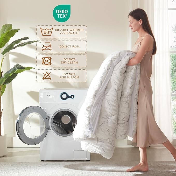 100% Waterproof Full Size Mattress Topper, Thick Pillow Top Mattress Pad，Up to 21 Inch Deep Pocket, Soft Breathable Mattress Pad for Back Pain, Protector Cover(White)