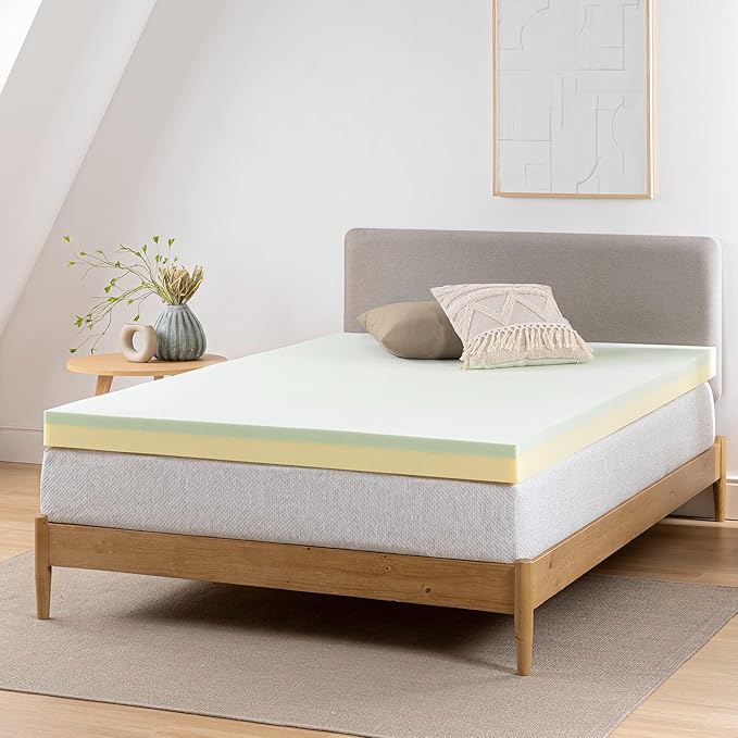 Zinus Green Tea Memory Foam Mattress Toppers, Twin (AZ-GTFT-300T)