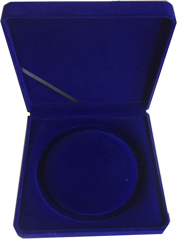 Jewelry Set Velvet Box Necklace Earring Ring Necklace Bracelet Gift Display Case Wedding Jewelry Storage Holder (Royal Blue for Pearl Necklace) - Image 4
