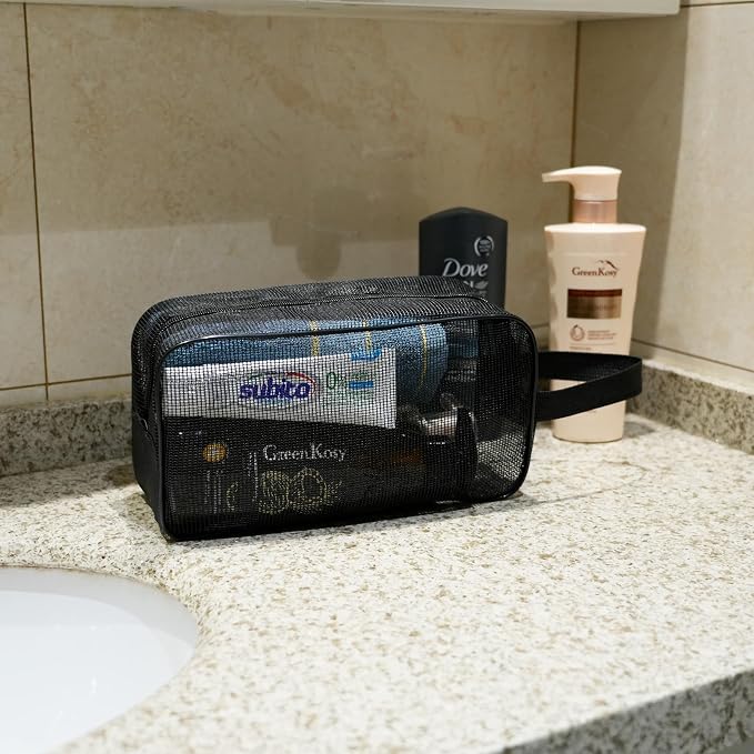 REDSINDA Mesh Shower Caddy Bag for Bathroom Gym Camping Portable Travel Mesh Toiletry Bag for Women Men - Image 6