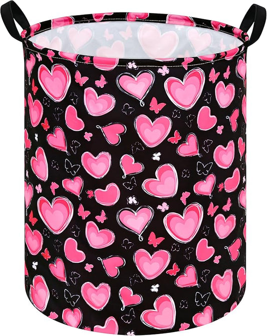 MAIZMZ Girls Storage Basket Kids Hamper Storage Bins Organizer Toy Box Large Canvas Waterproof Laundry Basket for Home/Dorm/Kitchen/Pet/Office/Closet/Shelf/Gift Baskets by Unknown