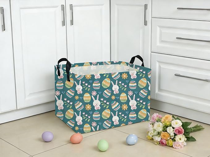 Rectangular Easter Basket Kids Basket Rectangular Cute Storage Bin Organizer Box Room Decor for Home Decor. - Image 6