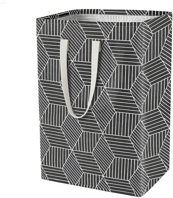 Waterproof Laundry Hamper Collapsible Laundry Basket Leather Handle Laundry Bag Large Clothes Storage Toy Organization for Bathroom Bedroom Laundryroom College Dorms (Heilingxing-001) by %E2%80%8ETeLUVHome