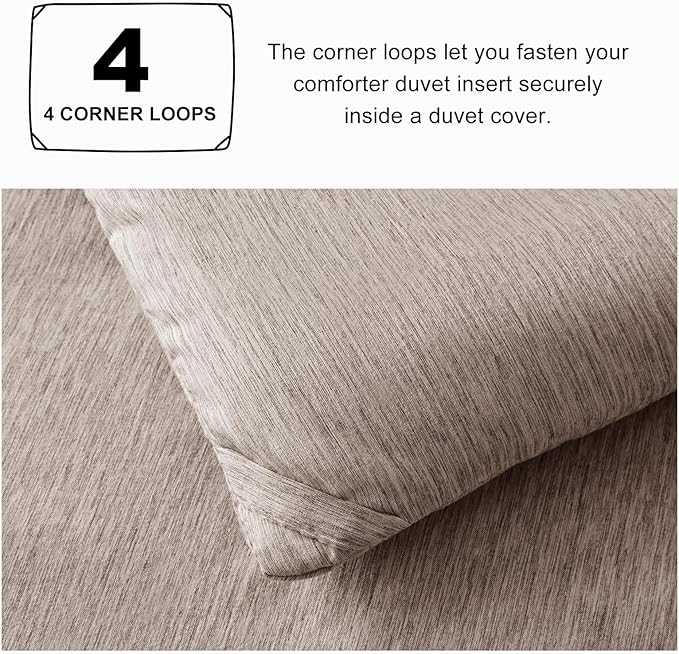 CozyLux Queen Comforter Set - 3 Pieces Khaki Soft Luxury Cationic Dyeing Queen Size Comforter for All Season, Breathable Lightweight Fluffy Bedding Sets with 1 Comforter and 2 Pillow Shams