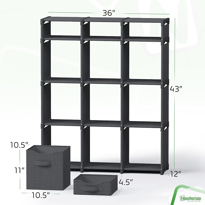 Cube Storage Organizer with Storage Bins Included - The Perfect Closet Organizers and Storage Solution. Includes 12 Storage Cubes, Great For Toy Storage, Closet Storage, Clothes Storage (Pink) - Image 2