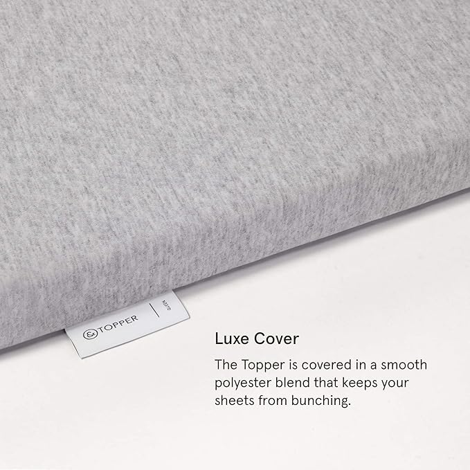 Tuft & Needle Mattress Topper, Full Size, 2 inches of our Breathable, Supportive Adaptive Foam, Luxe Gray Cover, CertiPUR-US and Greenguard Gold Certified