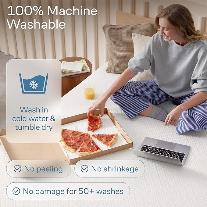 100% Waterproof Full Size Mattress Protector - 360 Pad Protection Against Spills, Stains & Accidents for Parents & Pet Owners - Noiseless & Cooling Viscose Made from Bamboo (White)