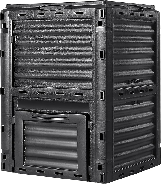 VEVOR Garden Compost Bin 80 Gallon, BPA Free Composter, Large Capacity Outdoor Composting Bin with Top Lid and Bottom Door, Easy Assembling, Lightweight, Fast Creation of Fertile Soil by VEVOR