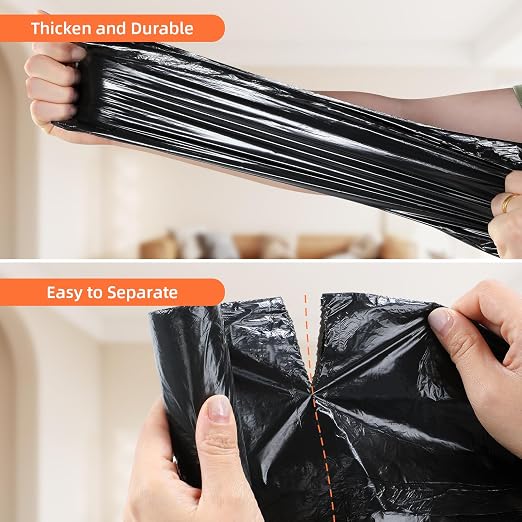 funest Trash Bags, 4 Gallon Small Drawstring Garbage Bags 75 Counts, Thick Plastic Wastebasket Liners for Bathroom Toilet Office Bedroom - Image 4