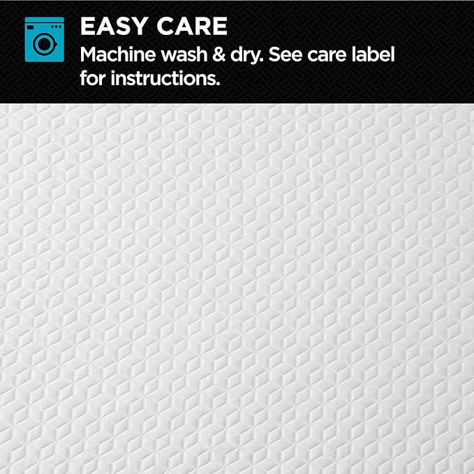 Brookstone Ultimate Mattress Protector with Cool Touch - Premium Polyester and Polyethylene Fabric for Optimal Comfort and Protection - Cooltouch Fiber for Hot Sleepers - Queen Size, White
