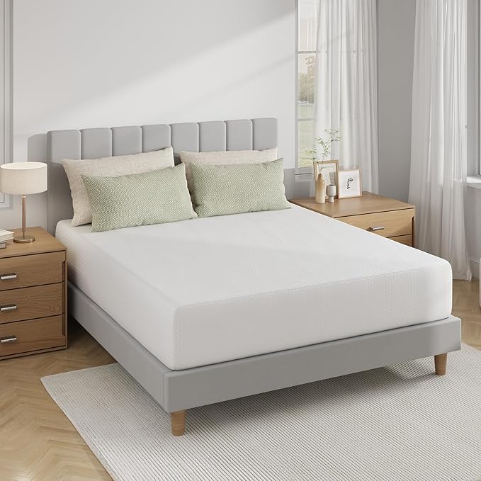 Novilla 12 Inch Full Size Mattress in a Box, Gel Memory Foam Mattress for Cooling Night Sleep & Pressure Relief, CertiPUR-US Certified, Grey