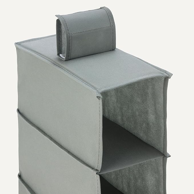 Amazon Basics 8-Tier Hanging Closet Shelf Shoe Organizer, Space Saving Storage, Foldable, 11.5 x 41 x 5.5 in, Dark Grey | for Closet Storage - Image 5