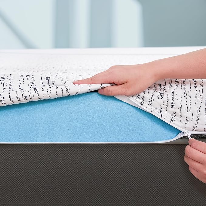 Subrtex 3 Inch Memory Foam Mattress Topper, Queen Mattress Topper for Pressure Relieving, Soft Breathable Single Bed Toppers Mattress Pads with Removable Washable Cover