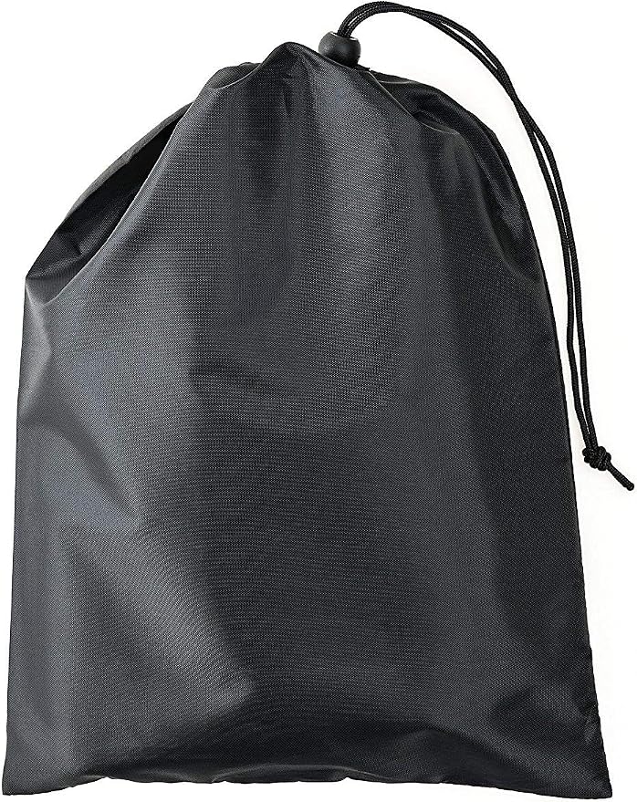 Shower Bag Tote, Mesh Caddy Toiletry Organizer 12”L x 9”W, Compact and Lightweight With Suction Cup, Cord for Hanging, Zipper and Drawstring Pouch 14”L x 10”W, Black - Image 4