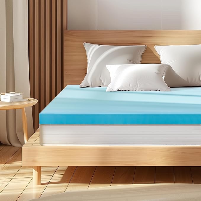 Hokway 3 Inch Mattress Topper Memory Foam Full Mattress Pad Bed Topper Ventilated High Density Pad, CertiPUR-US Certified