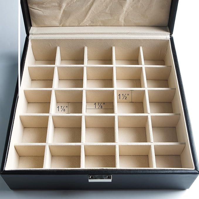 Frebeauty Earring Holder Organizer, 50 Slots Earring Organizer,2 Layer Jewelry Box for Earrings and Necklace,PU Jewelry Organizer,Jewelry Organizers and Storage(Black) - Image 6