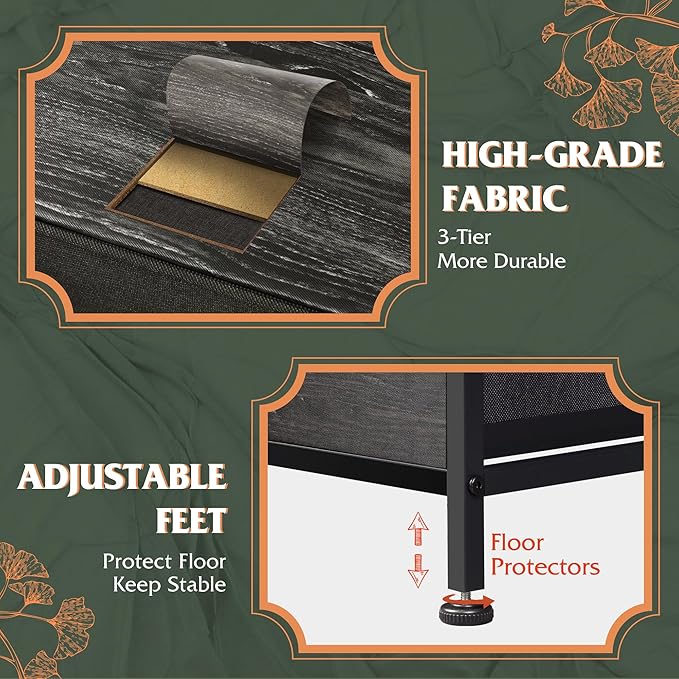 WLIVE Tall Dresser with 10 Drawers, Dressers & Chest of Drawers, Dresser for Closet, Bedroom, Hallway, Living Room, Entryway, Black