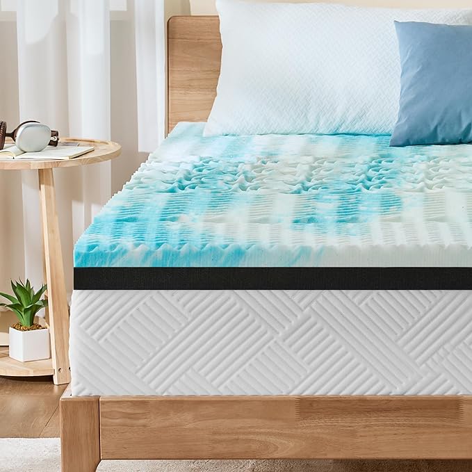 Firm Mattress Topper Twin XL Size 3 Inch, Pain Relieving Foam Bed Topper for Extra Support, 5-Zone Memory Foam&High-Density Foam Mattress Pad, CertiPUR-US Certified