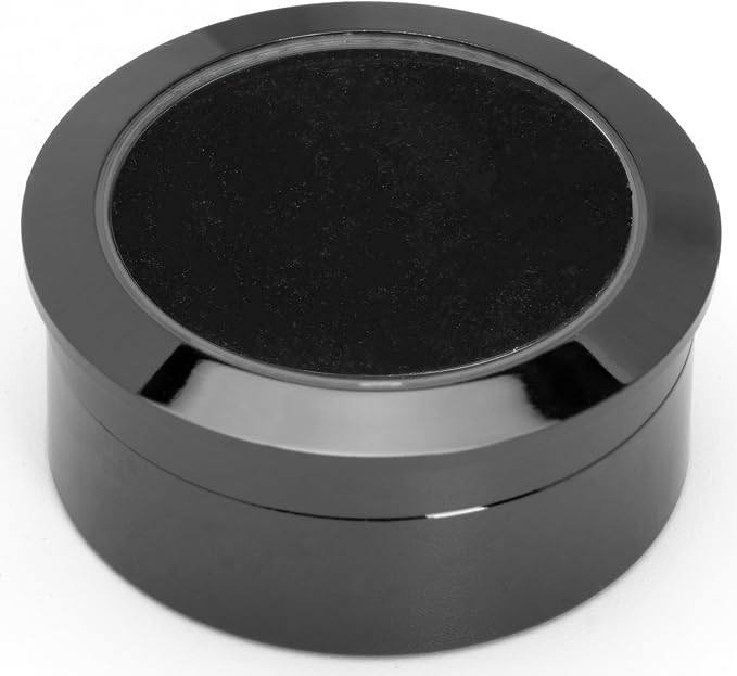 Small Loose Diamond or Gemstone Display Box Case Holder Show Container Metal (Black- 1.3x0.5) by DECORATIVEBOX