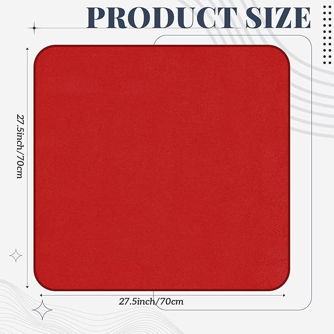 1 Pcs Couples Waterproof Mat 27 x 27 in Lover Reusable Stainproof Blanket Quiet Easy Use Mattress Protector for Adult Multi Functional Bed Sheet Couple Messy Play Pleasure Comfort (Red)