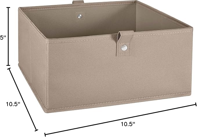 RiverRidge Kids 2pc 10.5in. W x 5in. H Folding Storage Bin Set - Taupe - Image 9