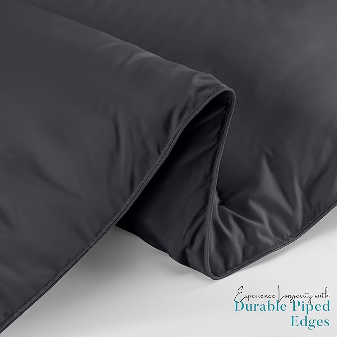 Utopia Bedding Queen Comforter Duvet Insert, Quilted Grey Comforter with Corner Tabs, Box Stitched Down Alternative Comforters Queen Size 88 x 88 inches