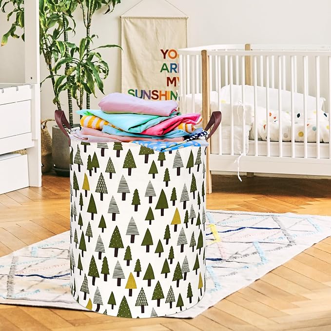 MAIZMZ Girls Storage Basket Laundry Hamper Gifts Organizer Bins Toy Box Laundry Basket Large Canvas Collapsible Chest for Home/Dorm/Kitchen/Pet/Office/Closet/Shelf/ - Image 3
