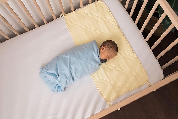 SheetWorld Crib Bib Sheet Saver - 13x27 Inches, Soft Cotton Material, 4 Secure Corner Ties - Essential Baby Bedding for Easy Clean-Up and Comfort - Proudly Made in The USA