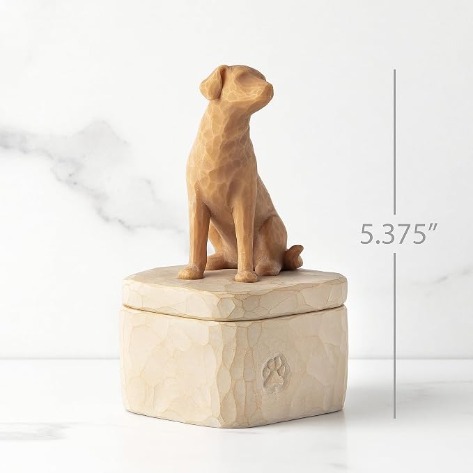 Willow Tree Love my Dog (golden), sculpted Hand-Painted Keepsake Box - Image 3