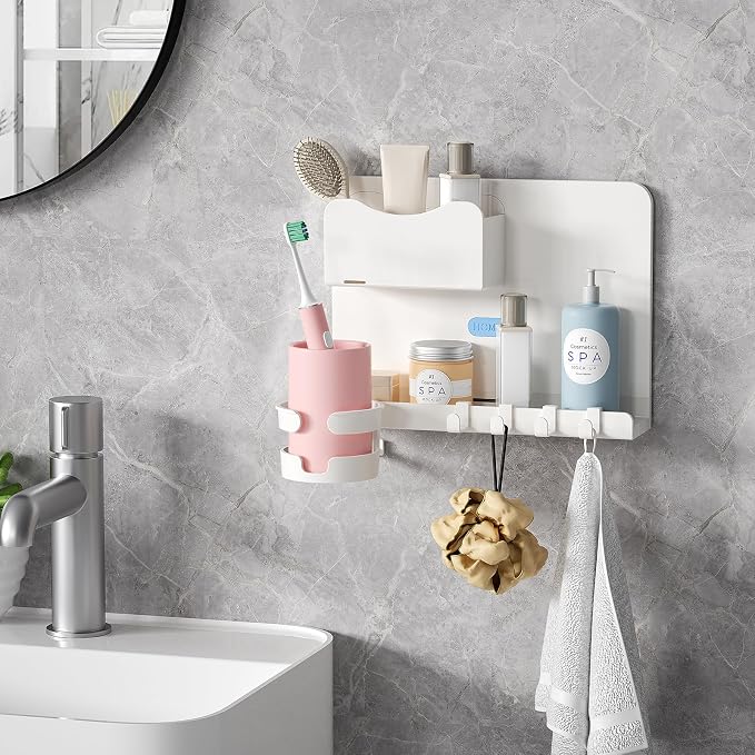 Floating Shelves for Bedside Shelf, Stick On Accessories Organizer, Wall Mount Self, Cute Room Decor Aesthetic, Girls Room Decor, Cool Stuff for Bedroom Storage and Organization - Image 8