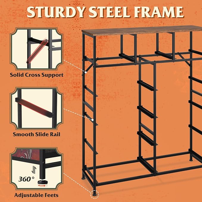 WLIVE Storage Organizer Unit with 11 Fabric Bins, Storage Drawers Organizer with Steel Frame, Tall Storage Tower Organizaton for Living Room, Hallway, Office, Pattern - Image 7