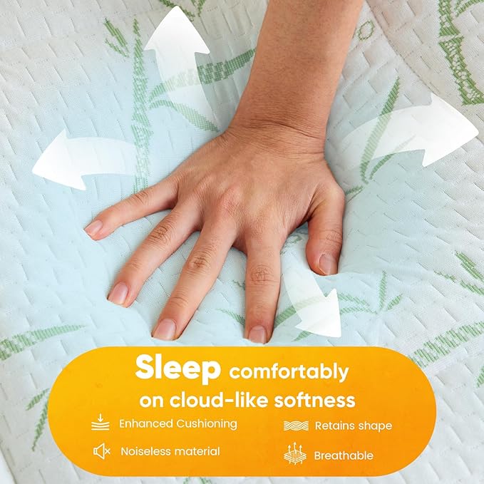 Mattress Toppers, Premium Dual Gel Memory Foam Topper for Enhanced Sleep, Cooling & Breathable Comfort, Pressure Relief, Medium Firm Support for All Sleepers, CertiPur-US Certified, King