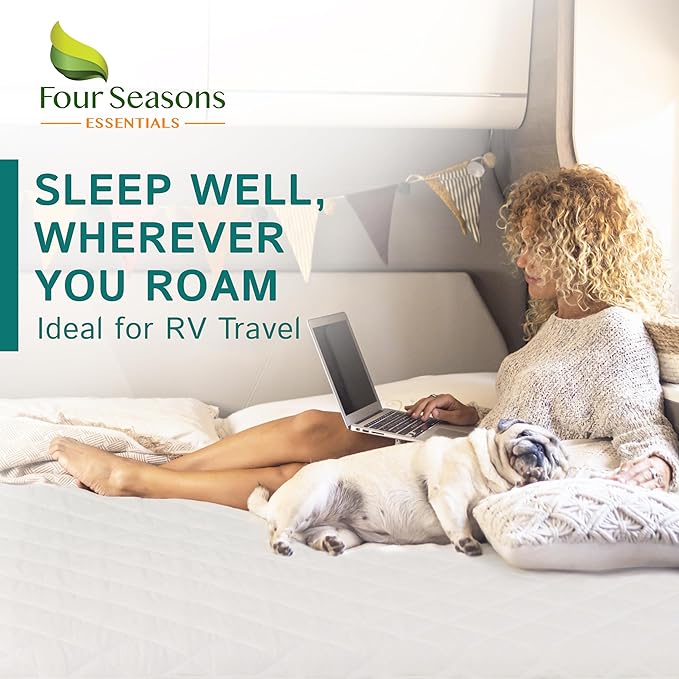 RV Short Queen Quilted Mattress Pad - Waterproof Mattress Protector, Premium Quality Hypoallergenic Fitted Mattress Cover