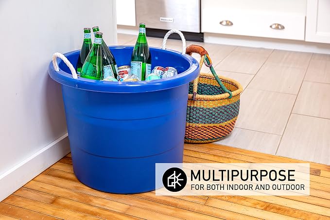 United Solutions 19 Gallon Rope Handle Tub, 2-Pack, Heavy-Duty Organization and Easy-Access Storage Tub, Multi-Purpose, Made with Rugged Plastic, Black - Image 3