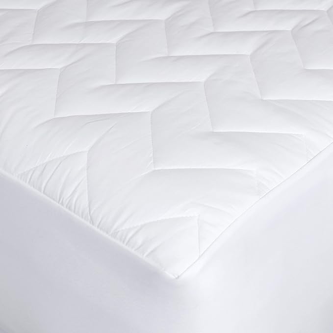 Waterguard Quilted Cotton Mattress Pad - Sleeper Sofa Size - Soft, Comfortable, and Fluffy Mattress Pad - Waterproof Mattress Protector Stretched 5" for Snug Fit on Regular Sized Mattress