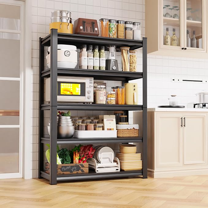 71.2"H-45.7"W Garage Shelving 5T Heavy Duty Storage Shelves, Adjustable Metal Shelving Unit, Utility Garage Organizer Shelf for Basement, Pantry, Warehouse, Supermarket, 45.7"Wx19.7"Dx71.2"H - Image 8