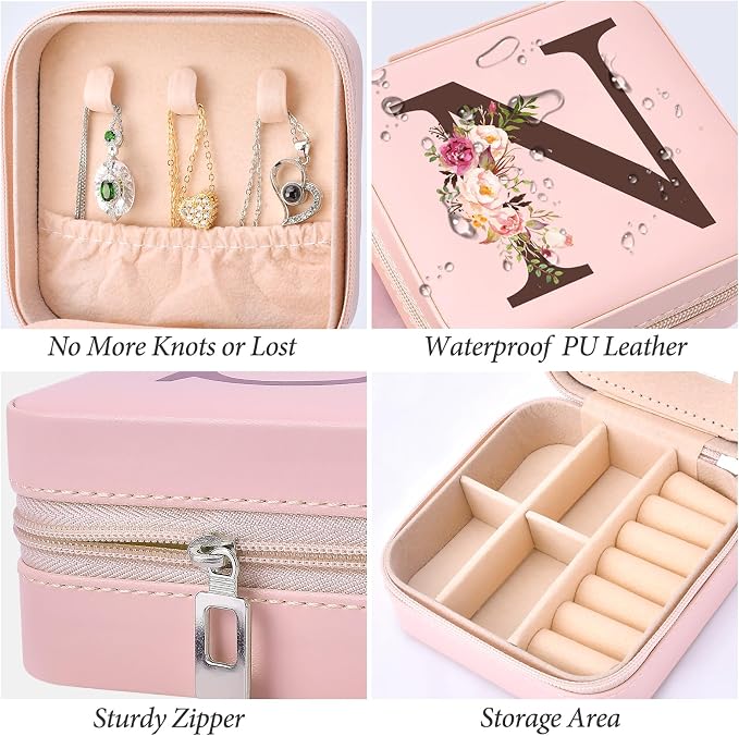 Inngeroo Personalized Gifts for Women, Mothers Day Mom Gifts Teacher Appreciation Gifts Travel Jewelry Case Box Organizer for Wife Daughter Aunt Friend Grandma… - Image 4