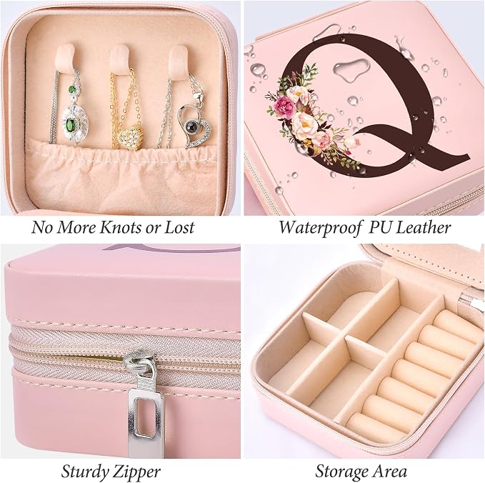 Inngeroo Mothers Day Mom Gifts from Daughter Son, Travel Jewelry Case Box Organizer Personalized Gifts for Mom Wife Women Daughter Friends Sister Grandma Aunt - Image 3