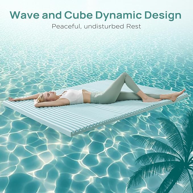 2 Inch Cooling Gel Memory Foam Mattress Topper Twin Size, 5-Zone Back Pain Relief College Dorm Mattress Topper, Orthopedic Pressure Relief Bed Topper, CertiPUR-US Certified