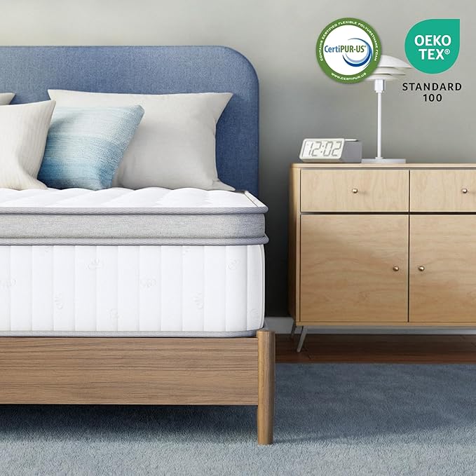 Neo Sleep Full Size Mattress, 10 Inch Hybrid Comfort & Supportive Mattress in a Box, Cooling Gel Memory Foam and Pocket Springs with Pressure Relief, CertiPUR-US Certified, Medium Firm