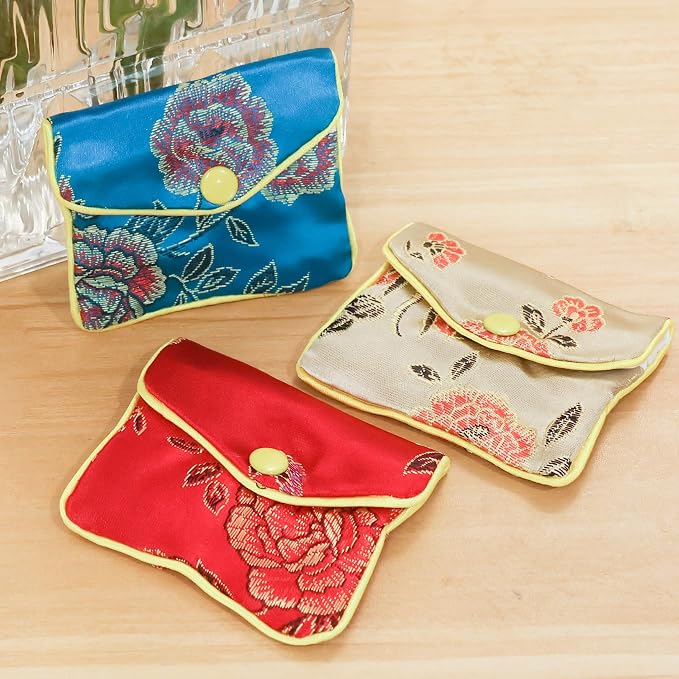 OceeK Travel Jewelry Case,Jewelry Silk Purse Pouch Gift Case, for Women Teen Girl Gifts,Color,Small,12 Pack - Image 8