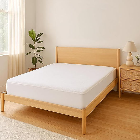 Snuze Soft Terry Mattress Protector – Twin Size, Waterproof Cover – Soft, Breathable, Machine Washable, Fits Up to 20” Deep Mattress