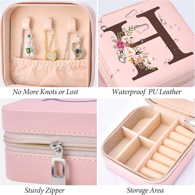 Inngeroo Sister Gifts for Girls, Travel Jewelry Case Box Organizer Personalized Christmas Gifts for Sister Wife Women, Birthday Gift for Elder Sister Big Sister Little Sister - Image 4