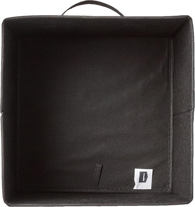 Amazon Basics Collapsible Fabric Storage Cube Bins Organizer with Handles, Organization Containers, Multifunctional, 13" x 13" x 13", Black, 6-Pack - Image 3