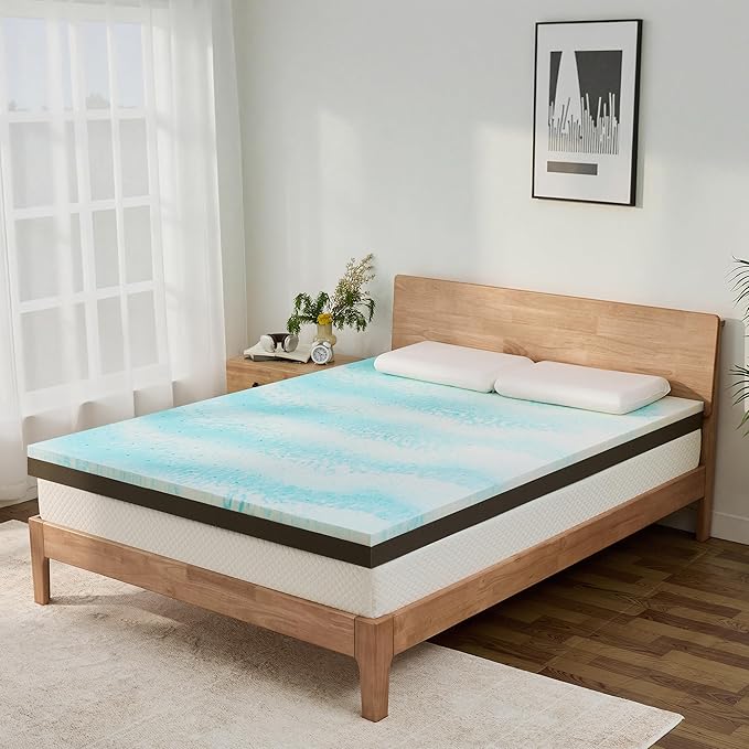 Extra Firm Mattress Topper Twin XL Size 3 Inch, Pain Relieving Foam Bed Topper for Extra Support, Gel Memory Foam&High-Density Foam Mattress Pad, CertiPUR-US Certified
