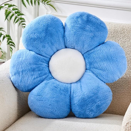 Daisy Pillow, 15.7In Cute Flower Shaped Decorative Plush Pillow for Sofa, Couch, Bed & Reading Tent